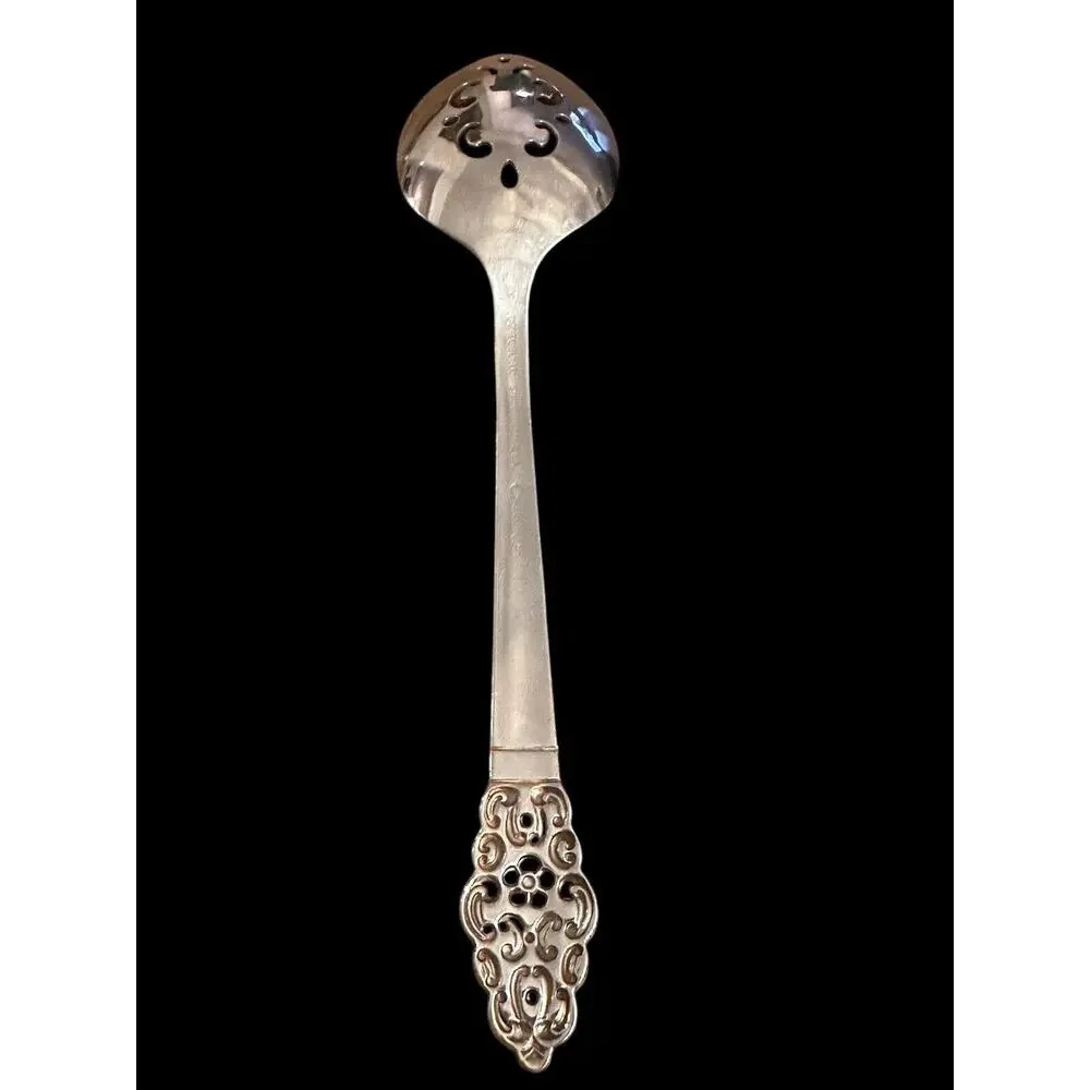 Vtg ONEIDA Portobello Stainless Pierced Tablespoon Serving Spoon Discontinued